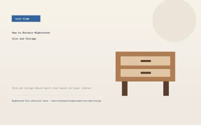 How to Balance Nightstand Size and Storage