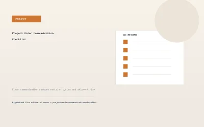 Project Order Communication Checklist for Nightstands