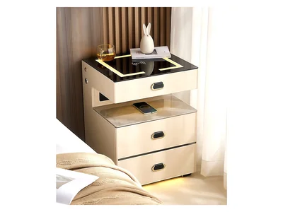 41.5/45cm Voice-Control Smart Nightstand with Open Shelf