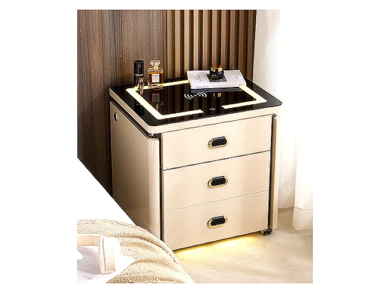 50cm Light Luxury Smart Nightstand with Bluetooth Speaker