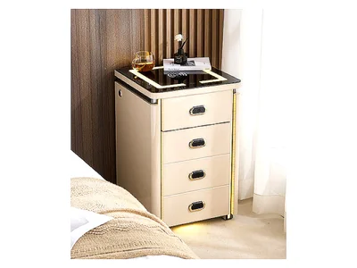 40cm Solid Wood Smart Nightstand with Four Drawers