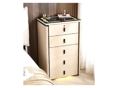 60cm Smart Nightstand Storage Cabinet with Safe Box