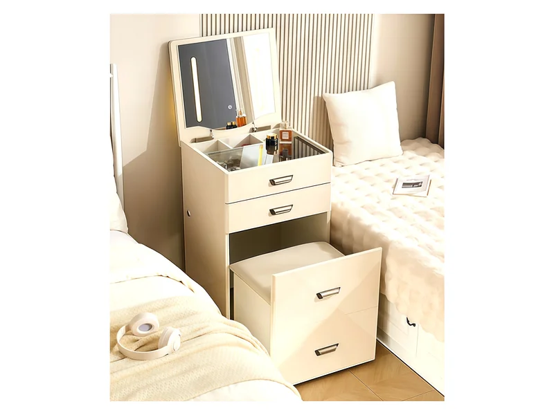 50cm Single-Ring Flip-Top Smart Nightstand Vanity Cabinet