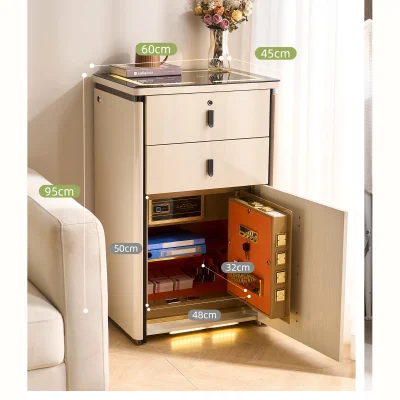 Mueble mesita inteligente alto de 60 cm con caja fuerte