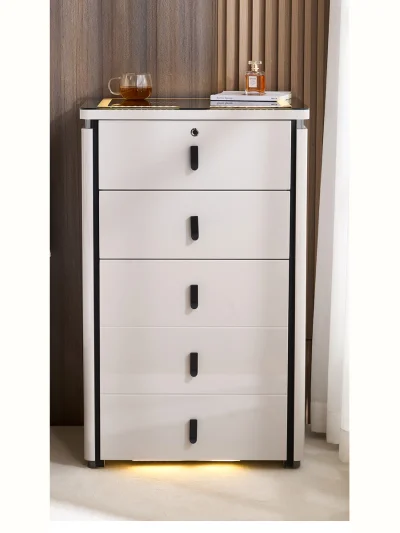 Mueble mesita inteligente alto de 60 cm con caja fuerte
