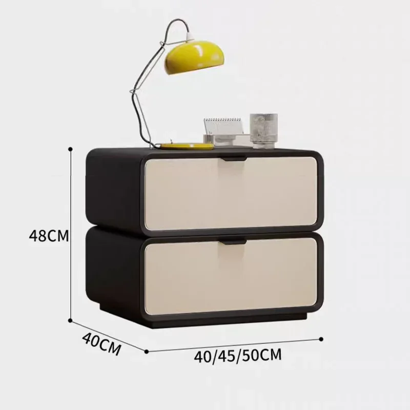 Two-Tone Rounded Upholstered Nightstand 8112