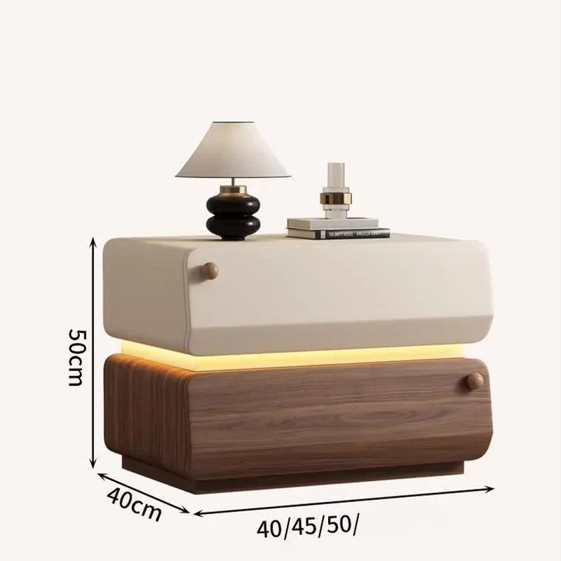 LED Accent Two-Drawer Nightstand 8017