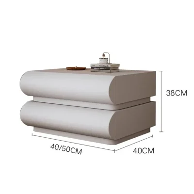 Low-Profile Wavy Upholstered Nightstand product view