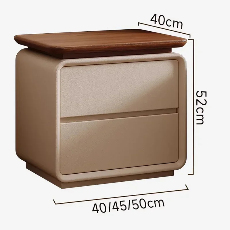 Rounded Panel Upholstered Nightstand W53
