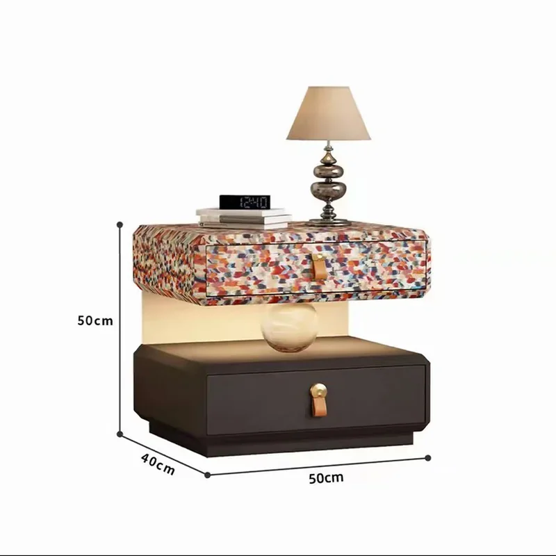 Floating-Look Pattern-Top Nightstand