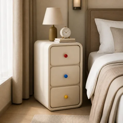 Narrow Three-Drawer Nightstand 03-1: Product Pick for Compact Room Programs
