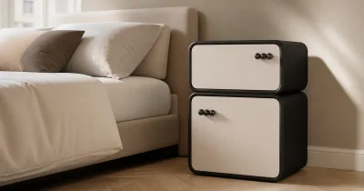 Compact Upholstered Nightstand 6DOT: Product Pick for Small-Room Color Programs
