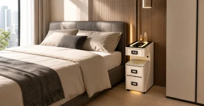 30cm Slim Smart Nightstand SM02: Product Pick for Narrow Bedroom Programs